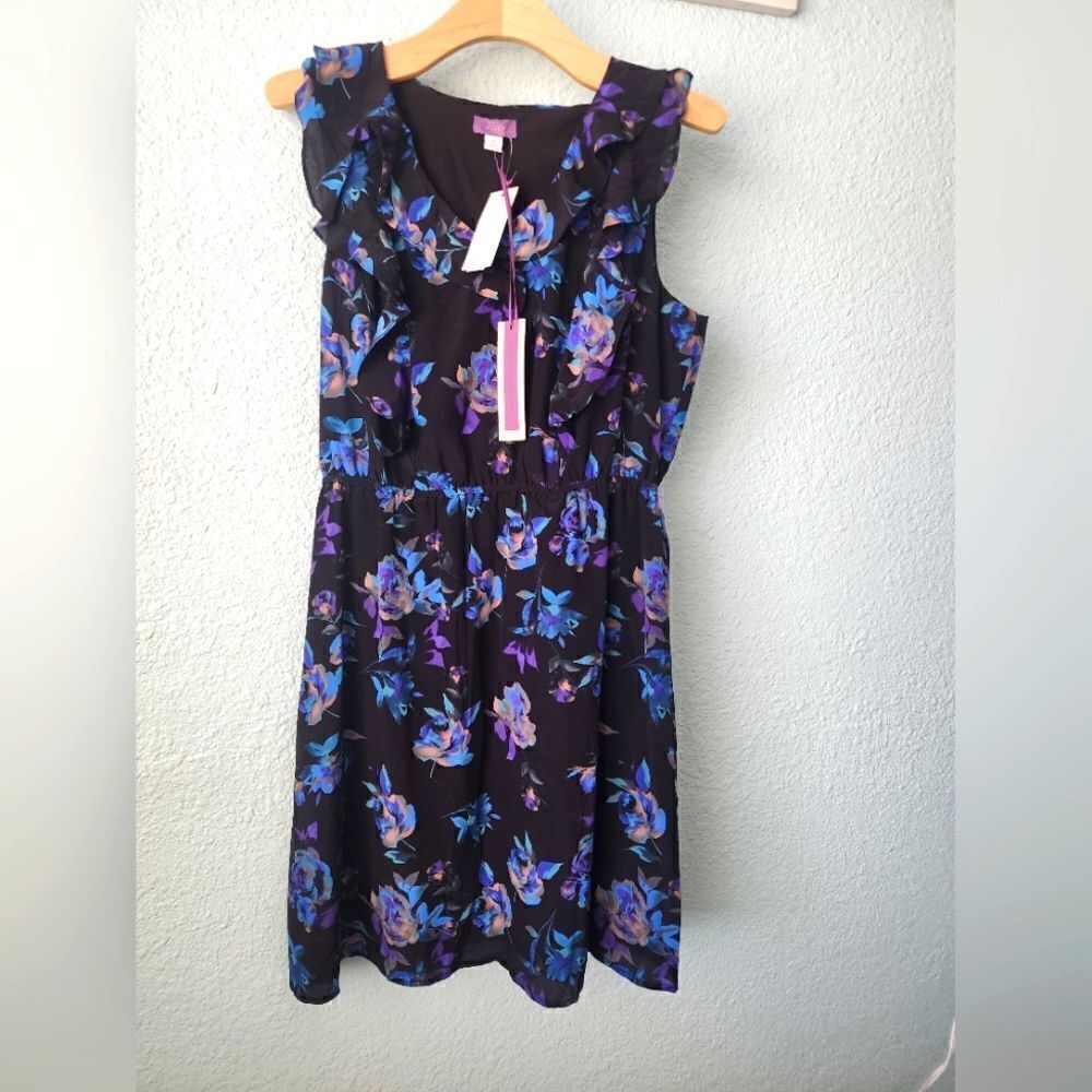 Truly Poppy silk dress floral lined new with tags size Medium